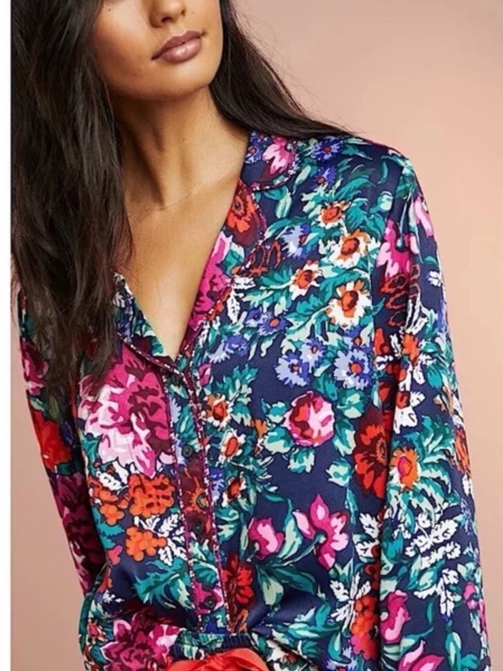 Floreat Anthropologie Floral Pajama Top XS
